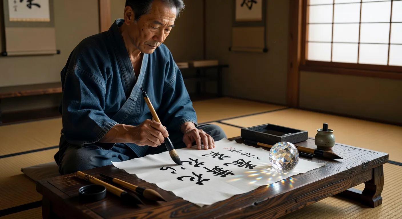 アイアンウッドクリスタルの書道